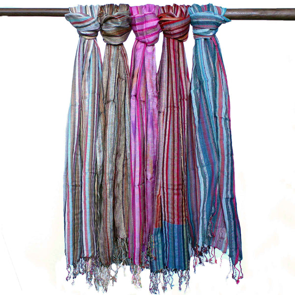 Indiai Boho Sálak - 50x180cm - Vegyes Kék-0