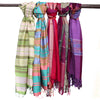 Nagy Indiai Boho Sálak - 75x180cm - Vegyes Lila-0