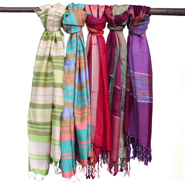 Nagy Indiai Boho Sálak - 75x180cm - Vegyes Lila-0