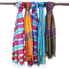 Nagy Indiai Boho Sálak - 75x180cm - Vegyes Kék-0