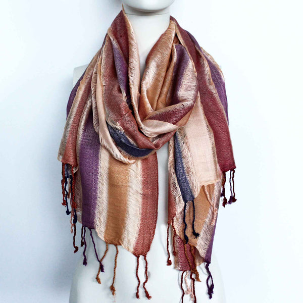 Nagy Indiai Boho Sálak - 75x180cm - Vegyes Zöld-1