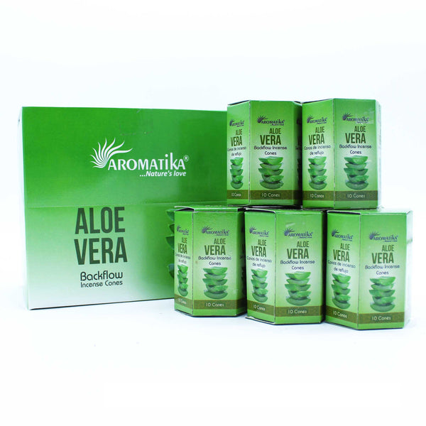 10 darab Visszaáramló Füstölő - Aloe Vera-0