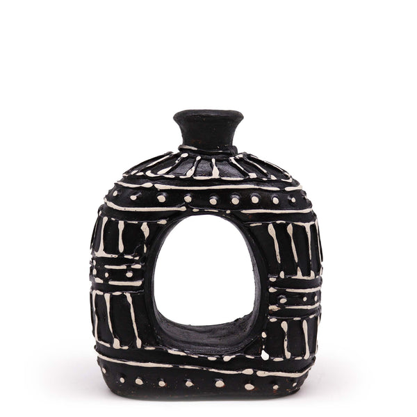 Ovális Váza - Barna 18cm-0