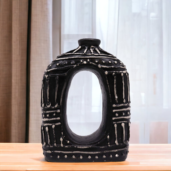 Ovális Váza - Barna 23cm-3