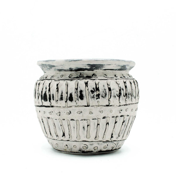 Görög Virágcserép- Krémszínű 12cm-0