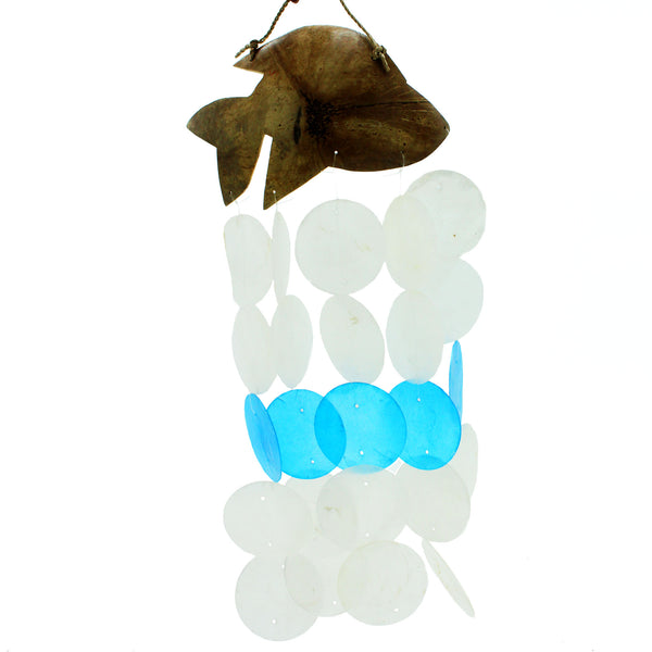 Kókusz és Capiz Szélcsengő - Delfin - 30cm-0