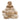 Kézműves Buddha Szobor - 50cm Boldog - Fehér Súrolt-0