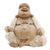 Kézműves Buddha Szobor - 50cm Boldog - Fehér Súrolt-0