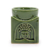 Négyzetes Buddha Aromalámpa - Sötét Jade-0