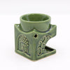 Négyzetes Buddha Aromalámpa - Sötét Jade-1