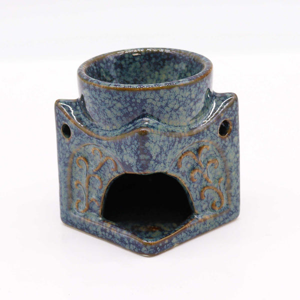 Négyzetes Buddha Aromalámpa - Kék-2