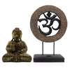 Buddha Feng Shui Együttes - Om - Szürke és Fekete-0