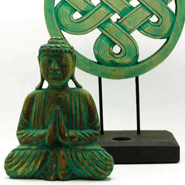 Buddha Feng Shui Együttes - Buddha Csomó - Zöld-1