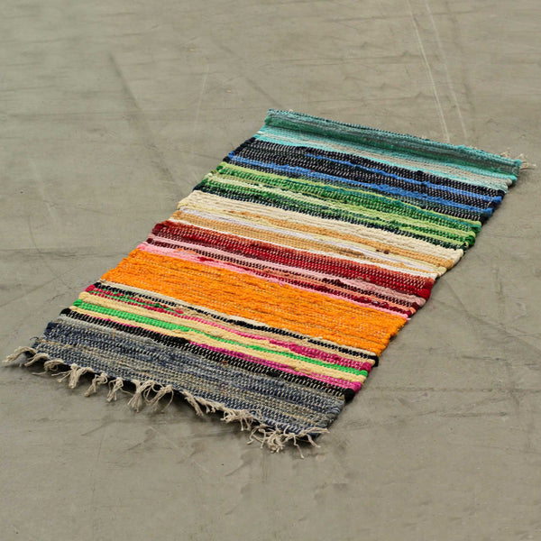 Kicsi Rongyszőnyeg - 50x90cm-Szivárványos-1