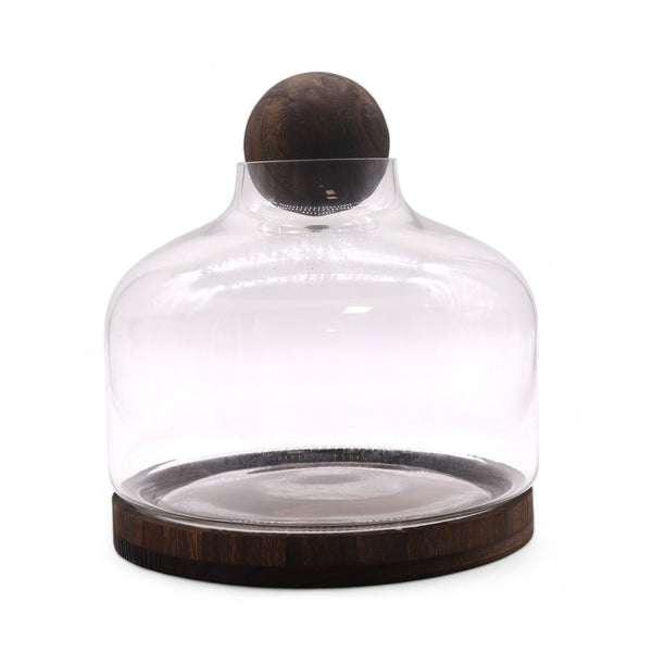 Extra Nagy Terrárium Sötét Tung Fával és Golyóval - 23x23cm-1