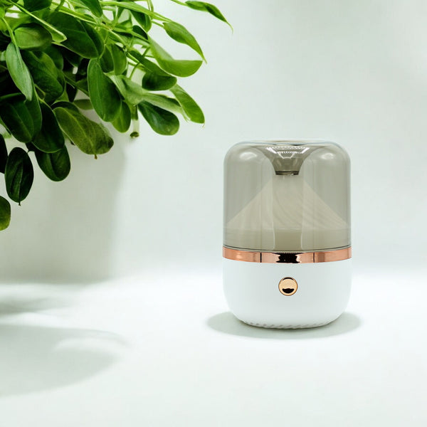Fehér és Bronz Aroma Diffúzor - USB - Színváltós-3