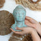 Buddha Fej  - Zöld és Bronz-2