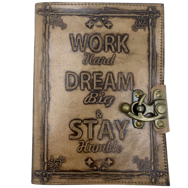 Bőrkötésű Napló -Work & Dream Big (17.5x12.5x3cm)-1