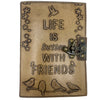 Bőrkötésű Napló -Life is Better with Friends (17.5x12.5x3cm)-1