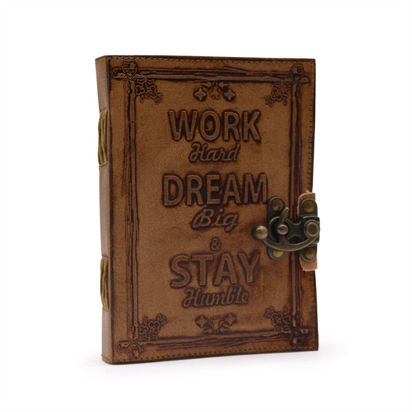 Bőrkötésű Napló -Work & Dream Big (17.5x12.5x3cm)-0