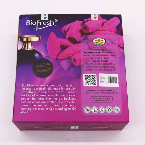 Biofresh Visszaáramló Füstölőkúpok (40 kúp) - Arab Jázmin-4