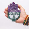 Szappankő Közepes Hamsa Füstölő Állvány 13x9cm -Életfa-2