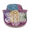 Szappankő Nagy Hamsa Füstölő Állvány 18x15x1.2cm - 7 Chakra-0