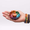 Szappankő Kicsi Lótusz Virág Füstölő Állvány 7.5x2.5cm - Chakra Színek-2