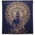 Kettős Pamut Ágytakaró / Falidísz - Buddha - Kék és Arany-0