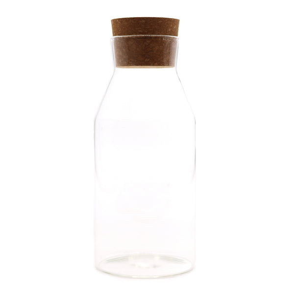 Üveg Tárolóedény Parafa Dugóval - Sima - 20cm-0