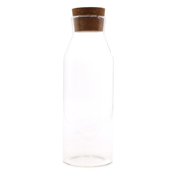 Üveg Tárolóedény Parafa Dugóval - Sima - 25cm-0