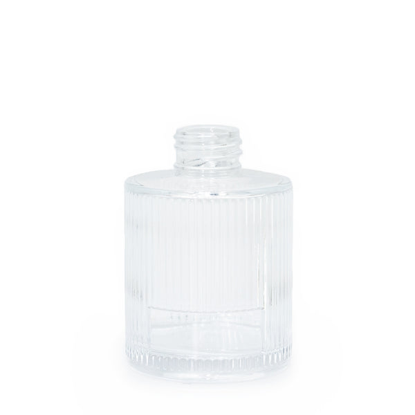 150ml Kerek Bordázott Diffúzor Flakon (28mm nyak) - Átlátszó-0