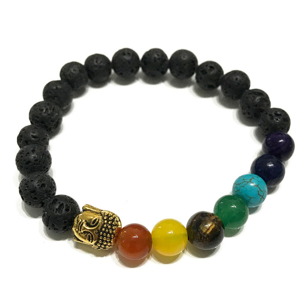 Lávakő Karkötő- Buddha Chakra-0
