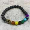 Lávakő Karkötő- Hamsa Chakra-1