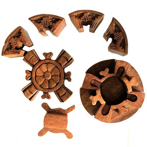 Bali Titokdoboz - Kerek Virág-1