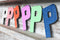 Színes Betű "P"- 15cm-3