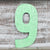 Színes Szám "9"- 15cm-0