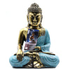 Kékeszöld és Arany Buddha - 20-22 cm