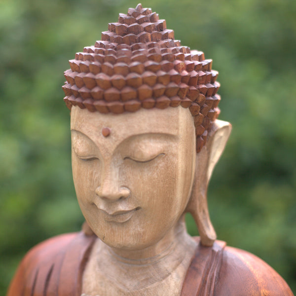 Kézműves Buddha Szobor-Üdvözlő-80cm