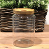 Üveg Tárolóedény Bambusz Fedővel - 15cm