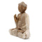 Kézműves Buddha Szobor - 30cm Oktató - Fehér Súrolt