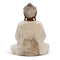 Kézműves Buddha Szobor - 30cm Oktató - Fehér Súrolt