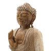Kézműves Buddha Szobor - 30cm Oktató - Fehér Súrolt