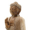 Kézműves Buddha Szobor - 30cm Oktató - Fehér Súrolt