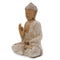 Kézműves Buddha Szobor - 40cm Oktató - Fehér Súrolt