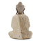 Kézműves Buddha Szobor - 40cm Üdvözlő - Fehér Súrolt
