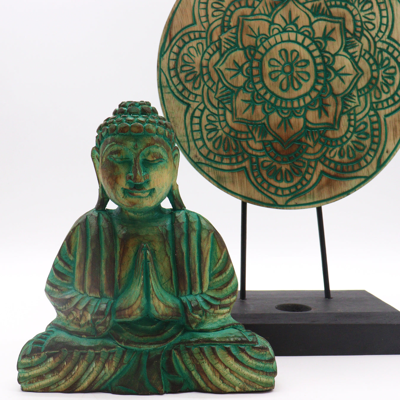 Buddha Feng Shui Együttes - Mandala - Zöld-1