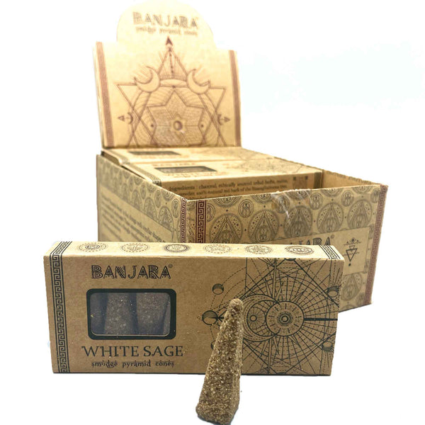 Banjara Füstölő Piramis - Fehét Zsálya-3
