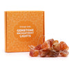 LED Fényfüzér Kristályokkal - Narancsszínű Jade Kő-0