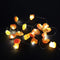 LED Fényfüzér Kristályokkal - Narancsszínű Jade Kő-1